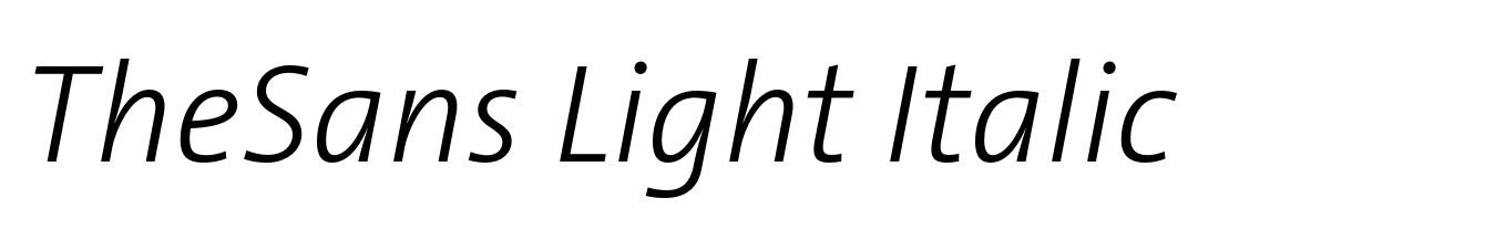 TheSans Light Italic